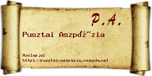 Pusztai Aszpázia névjegykártya